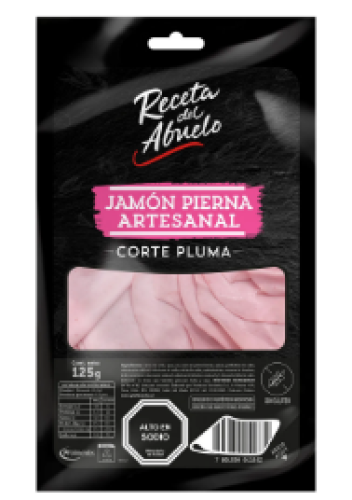 jamon pierna artesanal corte pluma 125